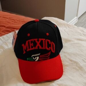 Mexico Black and Red Baseball Cap